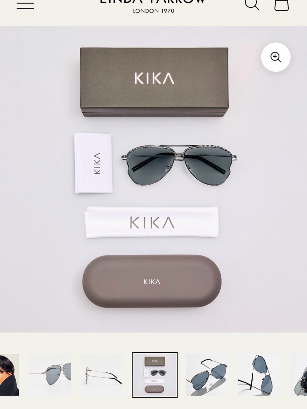 Men’s Aviator Sunglasses in Gray with Case